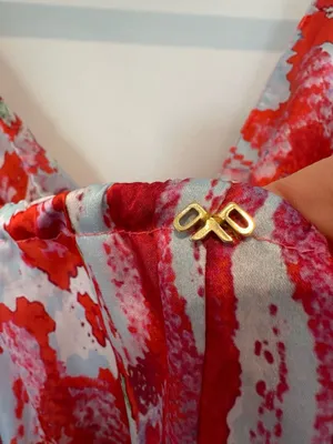 Pilyq Maxi Dress Size M/L Red Print Sleeveless V-Neck thumbnail 8