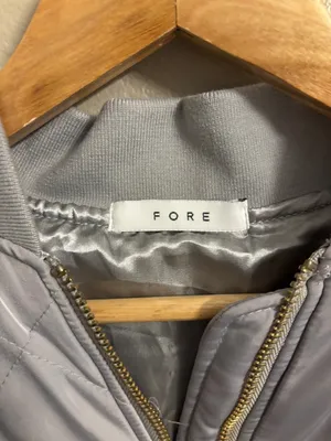 Fore quilted silver bomber jacket thumbnail 5