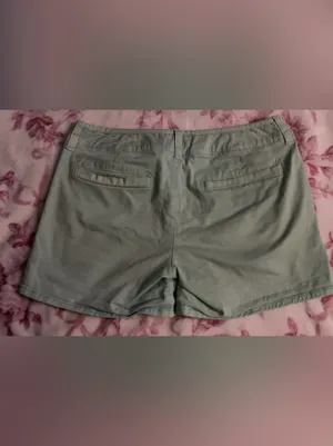 American Eagle Outfitters Light Mint Green Casual Cotton Shorts thumbnail 2