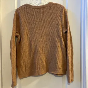 Old Navy Women's XL Tan Textured Knit Long‎ Sleeve Sweater thumbnail 2