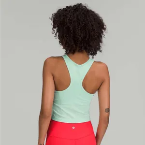 Lululemon Ebb to Street‎ Cropped Ribbed Tank Top Mint Green Athleisure Size 12 thumbnail 2