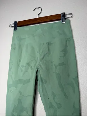 Aurola Women's Camo Leggings 25" Green High Waisted Athleisure S Pilates Workout thumbnail 3