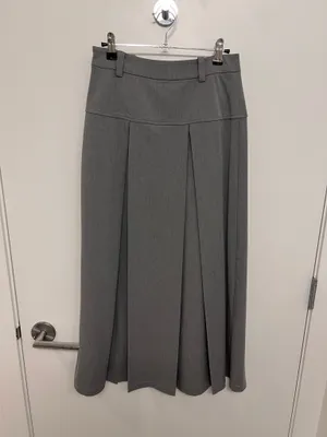 High-Waisted Pleated A-Line Maxi Skirt thumbnail 3