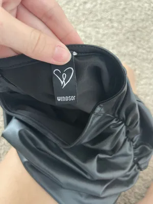 Windsor Skirt Leather Faux Black thumbnail 3