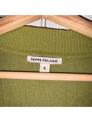 Peppe Peluso $168 Woman’s S Green Short Sleeve Button-Up Cardigan Shirt Size S thumbnail 5