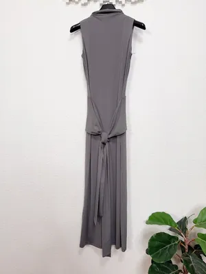NIA Victoria Soft Silhouette Maxi Dress Grey Size Small thumbnail 6