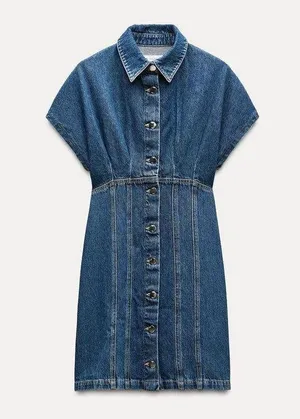 ZARA Denim Mini Dress thumbnail 1