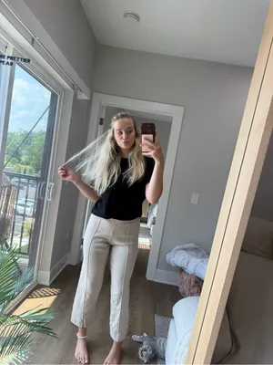 Free People MARLED cropped sweater pants S thumbnail 6