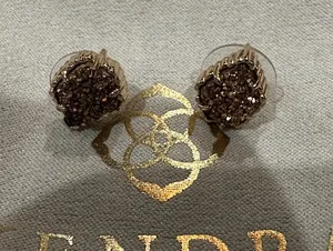 Kendra Scott Rose Gold Textured Druzy Studs thumbnail 1