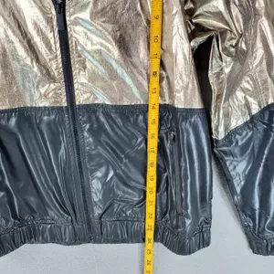 New Alala‎ Metallic Windbreaker Jacket Womens Size Medium Gym Workout Rose Gold thumbnail 6