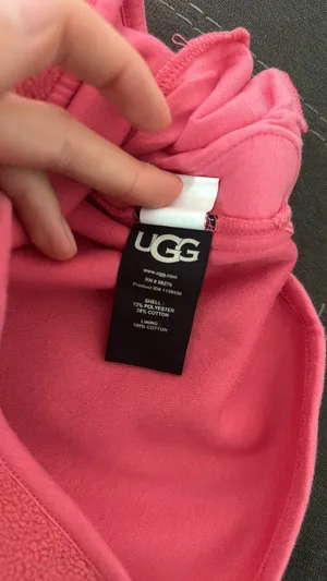 Ugg Nwt Petria Sherpa Shorts Womens Pink Cozy Fuzzy Pockets Side Slit / M thumbnail 4