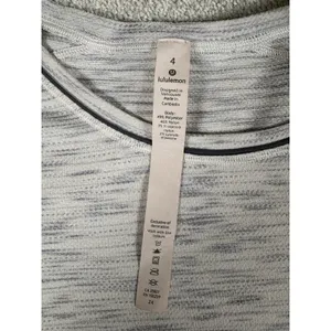 Lululemon Another Mile Short Sleeve T-Shirt Relaxed Fit Space Dye Gray Sz 4 Soft thumbnail 6