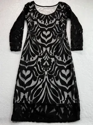 Lace Maxi Dress Long Sleeve‎ Elegant Evening Party Cocktail Dress XS thumbnail 1