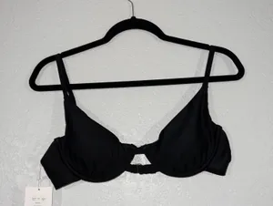 NWT Black The Sicily Swimsuit Top Size Large thumbnail 3