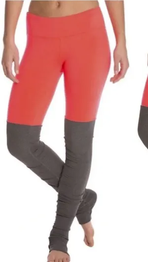 Alo Yoga Y2K Goddess Ribbed Leggings Neon Azalfa Stormy Heather Size Small thumbnail 1
