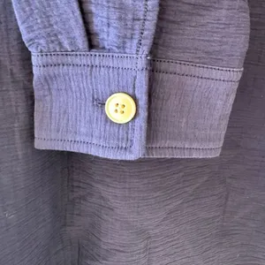 Madewell Super Oversized Shirt Jacket Passport Blue Shacket SZ L #2307 thumbnail 12
