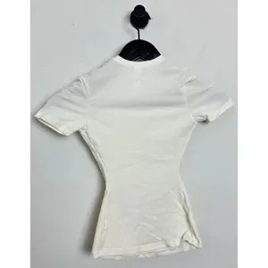 SKIMS Stretch Cotton Tee in Bone Size X-Small thumbnail 7