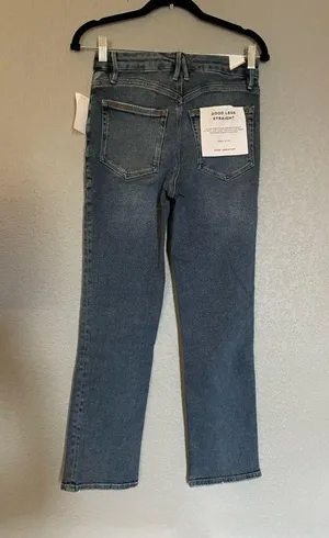 NWT Good American Good Legs Straight Jeans Blue Indigo478 Color High Rise Size 6 thumbnail 10
