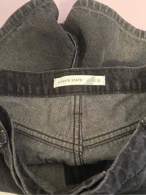 Altar’d‎ State Asymmetrical Wrap Mini Denim Skirt thumbnail 5