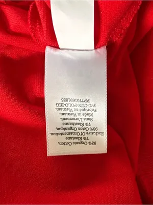 Everlane The Oversized Polo Red Puff Sleeve Short Sleeve Top Size Small NWOT thumbnail 10
