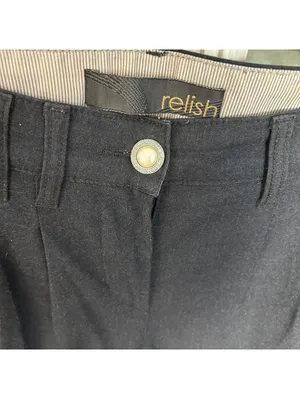 Relish Women’s Dark Grey Straight Leg Dress Tailored Preppy Classic Pants 24 thumbnail 3