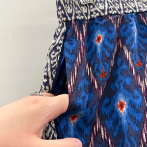 Anthropologie Value Blue Aztec Printed Wide Leg Pull On Pants‎ Sz M thumbnail 7