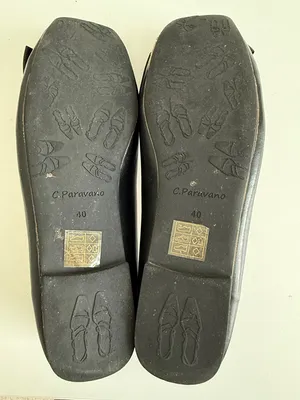 C.Paravano Black Bowknot Soft Leather Square Toe Flats Size 40 thumbnail 5