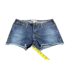 Abercrombie‎ Low Rise Vtg Y2K Frayed Hem Jean Shorts Womens Size 12 thumbnail 5