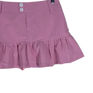 NWT Cider Ruffle Hem Solid Skort Pink Barbiecore Preppy Flounce Mini Size S thumbnail 4