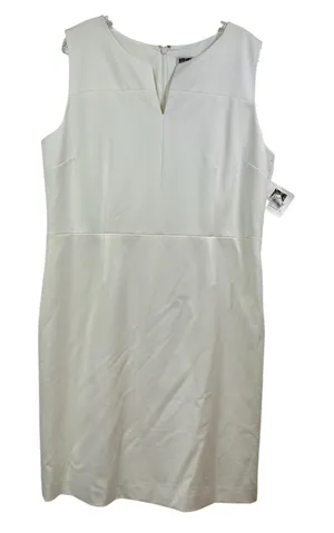Anne Klein Suit Separates White Sleeveless V-Notch Sheath Dress Size 16 NWT thumbnail 1