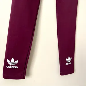 ADIDAS | Burgundy Logo Full Length Leggings Sz XS thumbnail 5