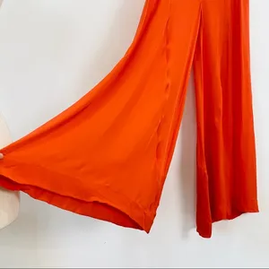 Wayne 100% silk straight leg trousers NEW thumbnail 7