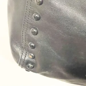 Loeffler Randall Black Soft Pebbled Leather Studded Hobo Shoulder Bag thumbnail 3