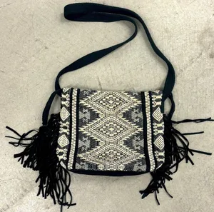 Free People Boutique Geometric Tribal Knit Bucket Bag thumbnail 1