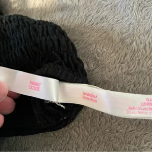 Victoria’s Secret PINK Black Seersucker Bralette Bra Top Size Medium thumbnail 6