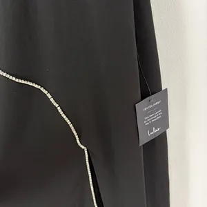 Lulus Elevated Sparkle Black Rhinestone Maxi Dress Wedding Guest Formal Large thumbnail 6