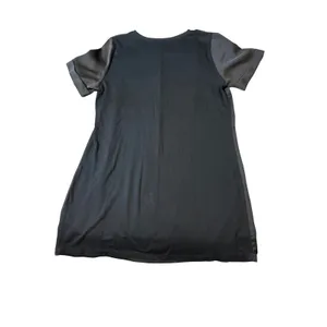 Zara Size Medium Women Black Short Sleeve Mini Dress Pocket Causal Crew Neck‎ thumbnail 7