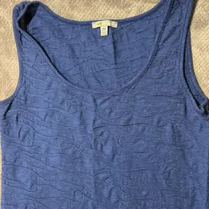 Horny Toad Samba Wave Tank Dress Medium Blue Organic Cotton Tencel Sleeveless #1 thumbnail 4
