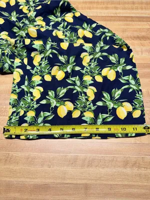 LOFT by ANN TAYLOR‎ Lemon Tree Verbena LINEN & VISCOSE Pants Sz S Wide Leg Comfy thumbnail 9
