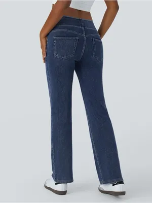 Halara Flex Low Rise Pockets Casual Bootcut Jeans Size Large thumbnail 2