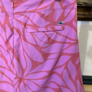 Vineyard Vines Passion Fruit Bloom Golf Performance Skort Pink Sz 10 💛🍄 thumbnail 6