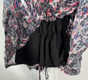 IRO Elsa Metallic Strappy Back Silk Metallic Material Bubble Waist Tank Top 36 4 thumbnail 4