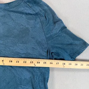 Lululemon Metal Vent Tech Short Sleeve small Teal Blue Space Dye Athletic Top thumbnail 5