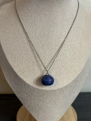 Handmade Blueberry Charm Necklace  thumbnail 1