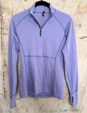 Backcountry Wool Blend 1/4 Zip Base Layer Purple thumbnail 1