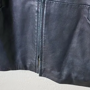 Vintage Golden Bear San Francisco Black Zip Up Leather Jacket Size L thumbnail 3