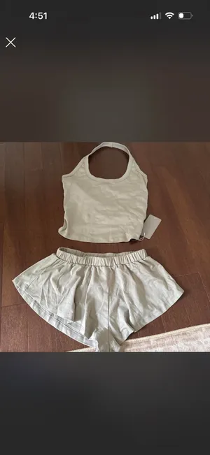 grey misguided halter set thumbnail 2