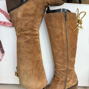 Born Women's Felicia Boot Size 7 M Tall Block Heel Brown Distressed Western Boho thumbnail 15