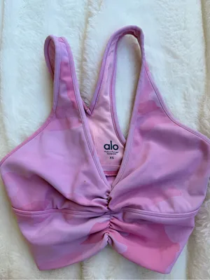 ALO Yoga Pink Camouflage Sports Bra thumbnail 3