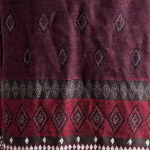 Boho Southwestern Sleeveless Cardigan Fringe Vest John‎ Mark Burgundy large thumbnail 4